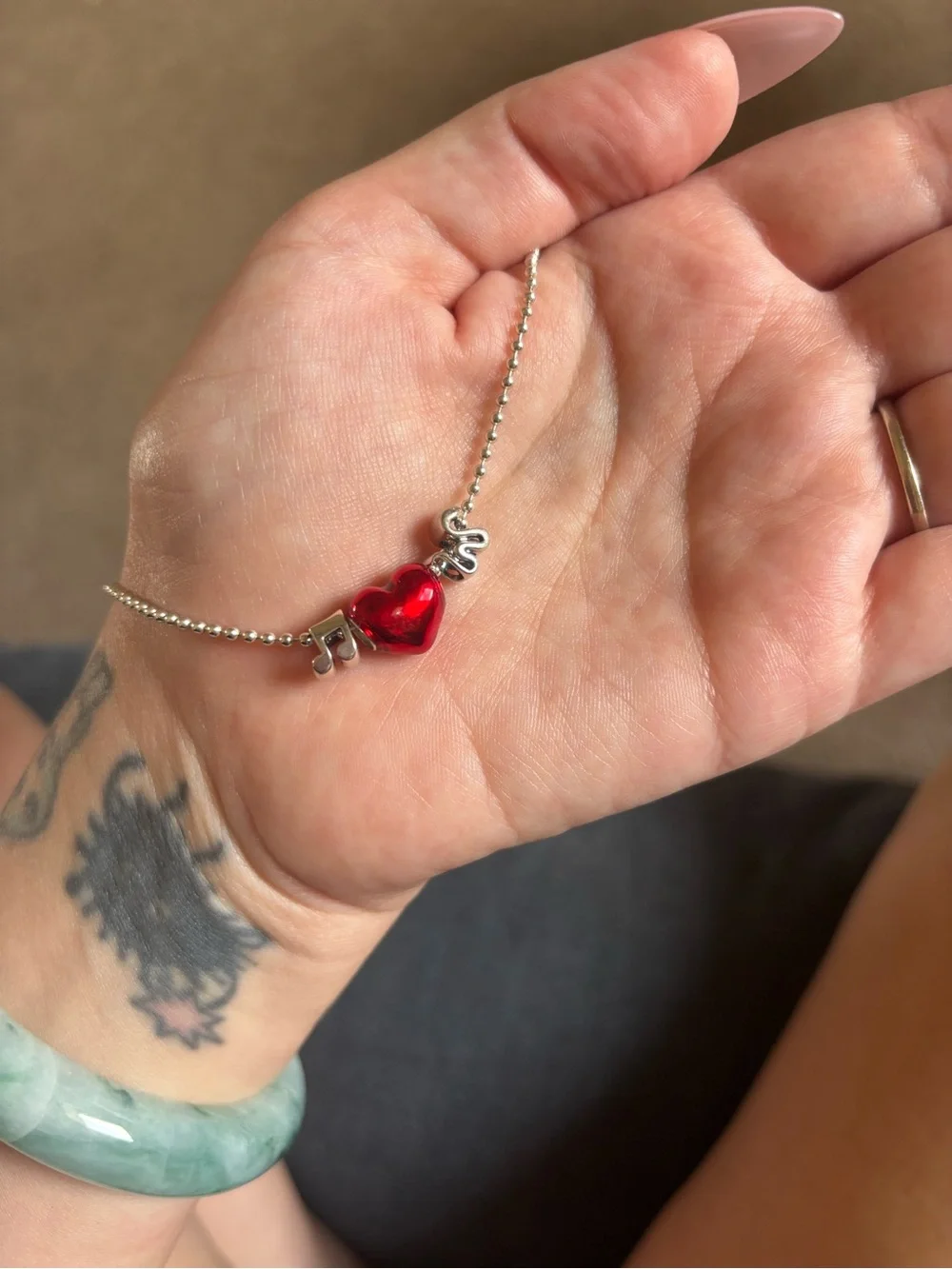 Pandora necklace featuring